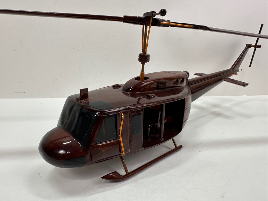 Wooden Bell UH-1 Iroquois 'Huey' Helicopter Model 25'W X 7'H [Photo 9]