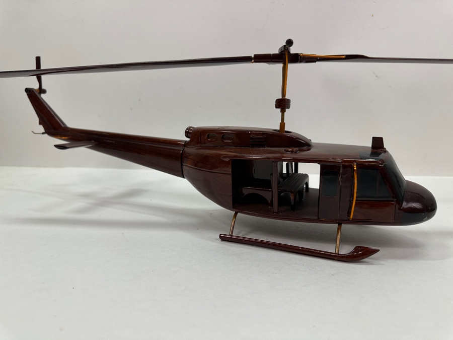 Wooden Bell UH-1 Iroquois 'Huey' Helicopter Model 25'W X 7'H [Photo 11]