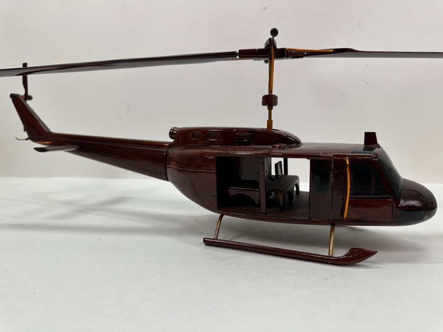 Wooden Bell UH-1 Iroquois 'Huey' Helicopter Model 25'W X 7'H [Photo 12]