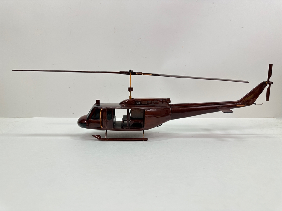 Wooden Bell UH-1 Iroquois 'Huey' Helicopter Model 25'W X 7'H [Photo 3]