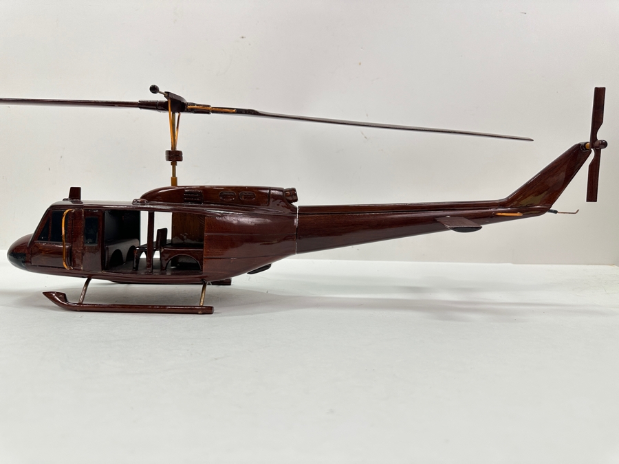 Wooden Bell UH-1 Iroquois 'Huey' Helicopter Model 25'W X 7'H [Photo 5]
