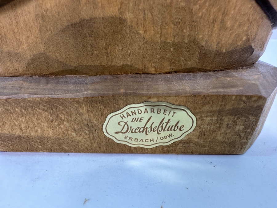 Vintage German Hand Carved Wooden Monk Figurine Die Drechselstube 16.5'H [Photo 8]