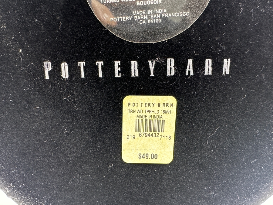 Pair Of Pottery Barn Wooden Candle Holders 16.25'H Retails $98 [Photo 5]