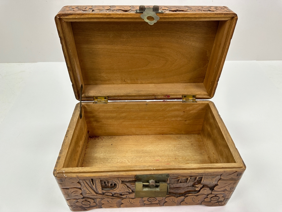 Vintage Hand Carved Chinese Box 10'W X 6'D X 6'H [Photo 8]