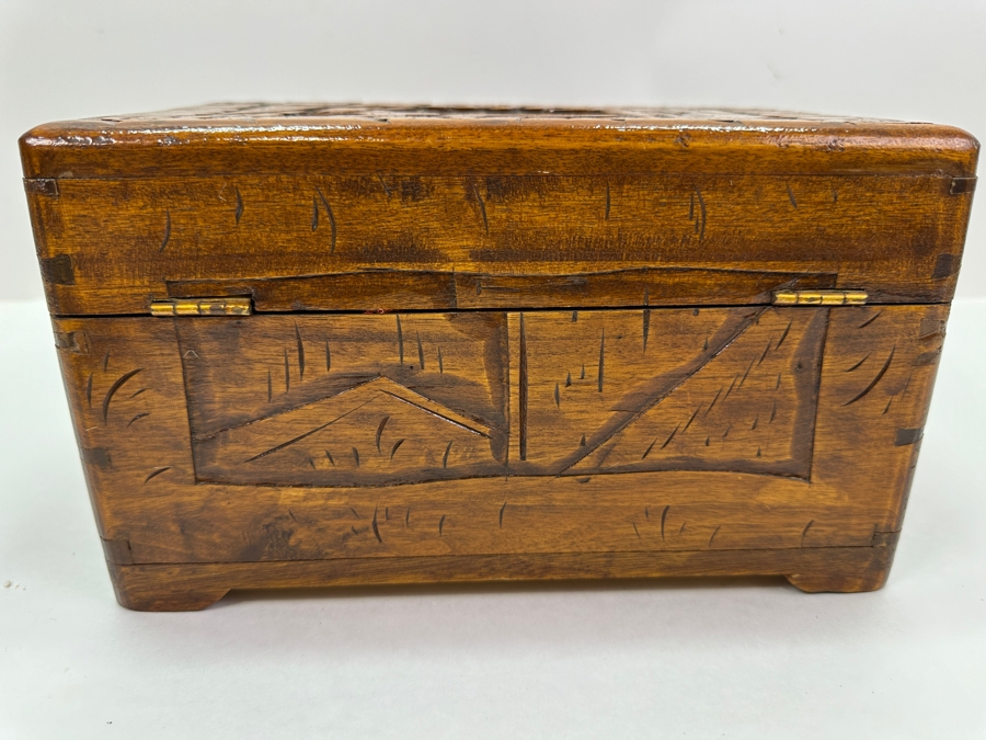 Vintage Hand Carved Chinese Box 10'W X 6'D X 6'H [Photo 5]