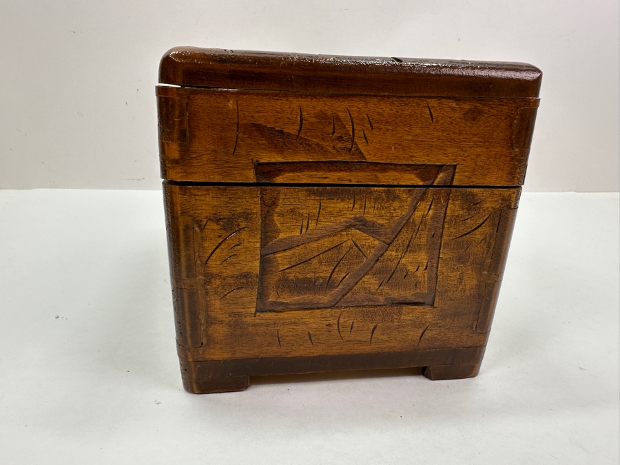 Vintage Hand Carved Chinese Box 10'W X 6'D X 6'H [Photo 6]
