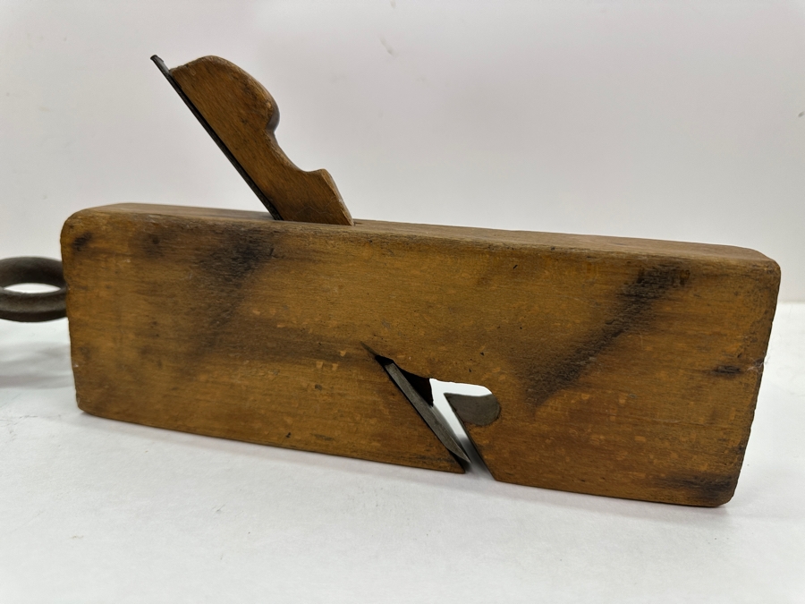 Old Wooden Plane 10.5'W & Pulley [Photo 3]