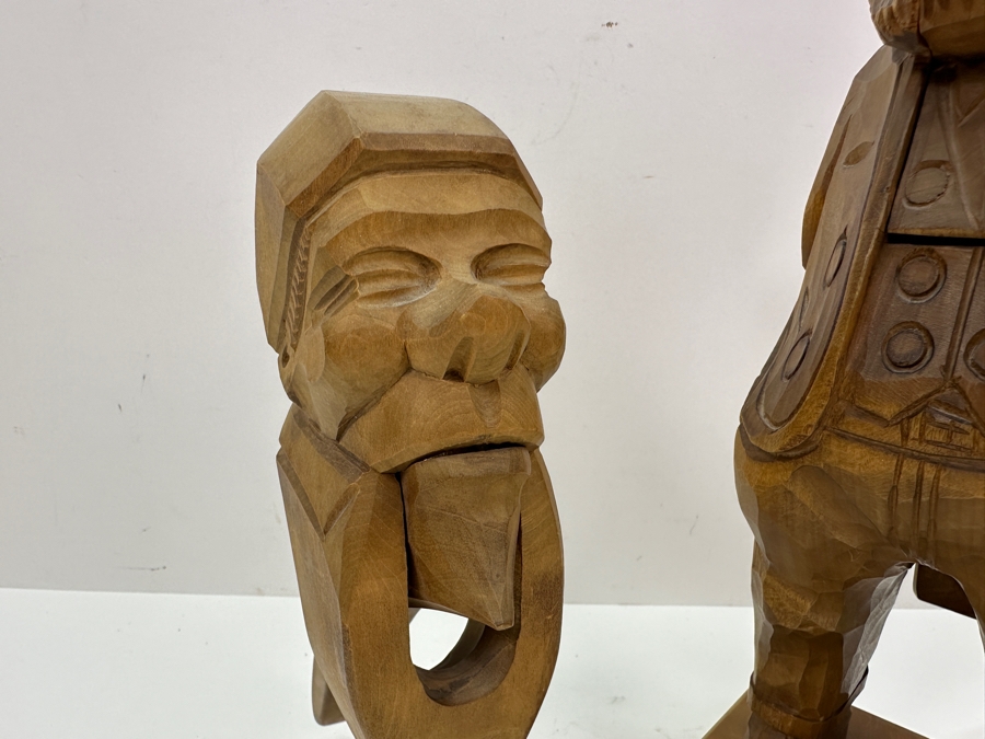 Pair Of German Hand Carved Wooden Nutcrackers Die Drechselstube 10'H & 13'H [Photo 6]