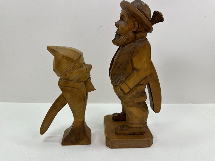 Pair Of German Hand Carved Wooden Nutcrackers Die Drechselstube 10'H & 13'H [Photo 8]