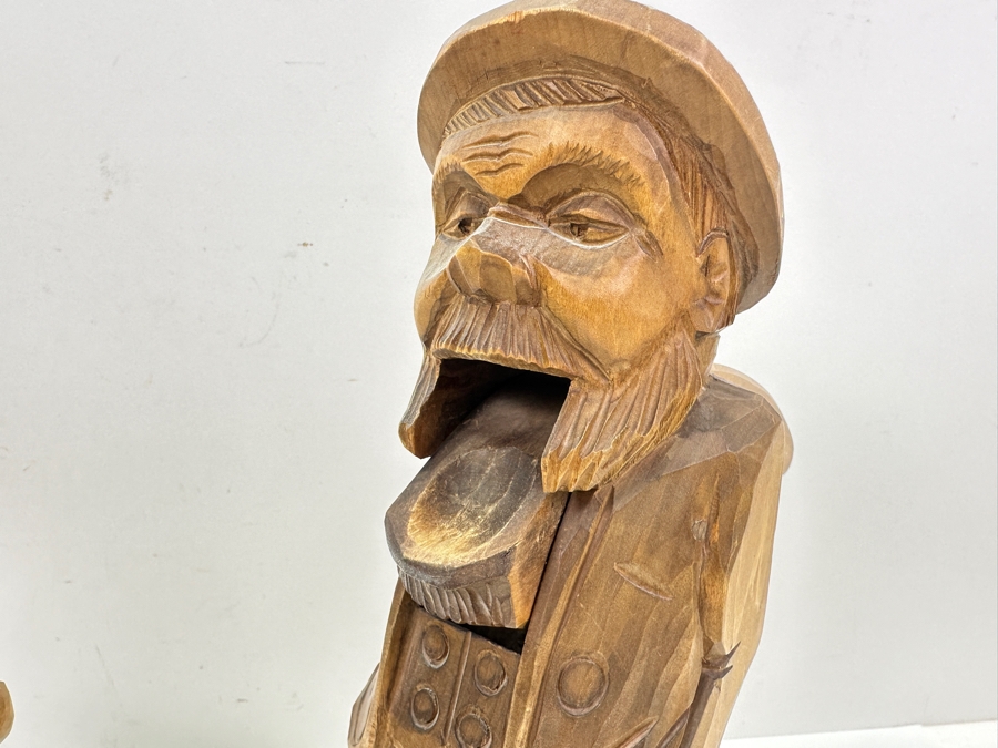 Pair Of German Hand Carved Wooden Nutcrackers Die Drechselstube 10'H & 13'H [Photo 2]