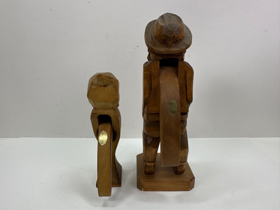 Pair Of German Hand Carved Wooden Nutcrackers Die Drechselstube 10'H & 13'H [Photo 9]