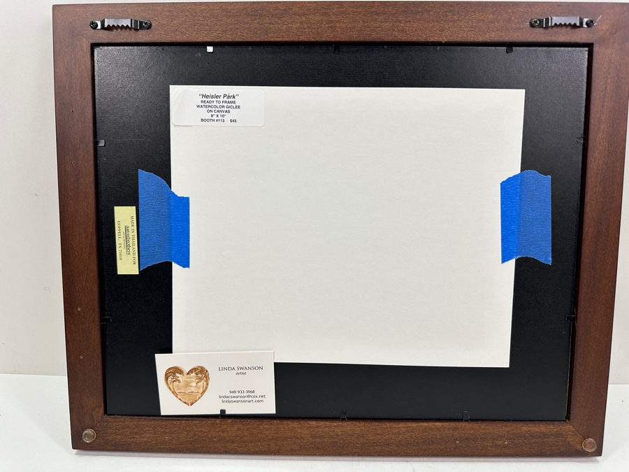 Linda Swanson Watercolor Giclee On Canvas Print Titled 'Heisler Park' 10 X 8 Framed 16.5 X 13.5 [Photo 3]