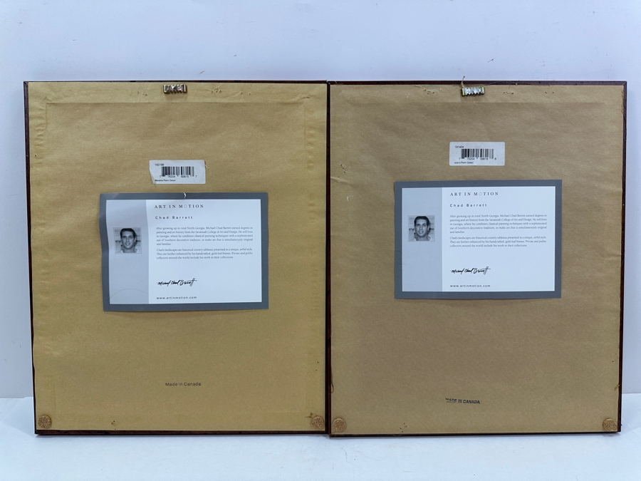 Pair Of Chad Barrett Art In Motion Palm Tree Prints Framed 12.5W X 15H [Photo 4]
