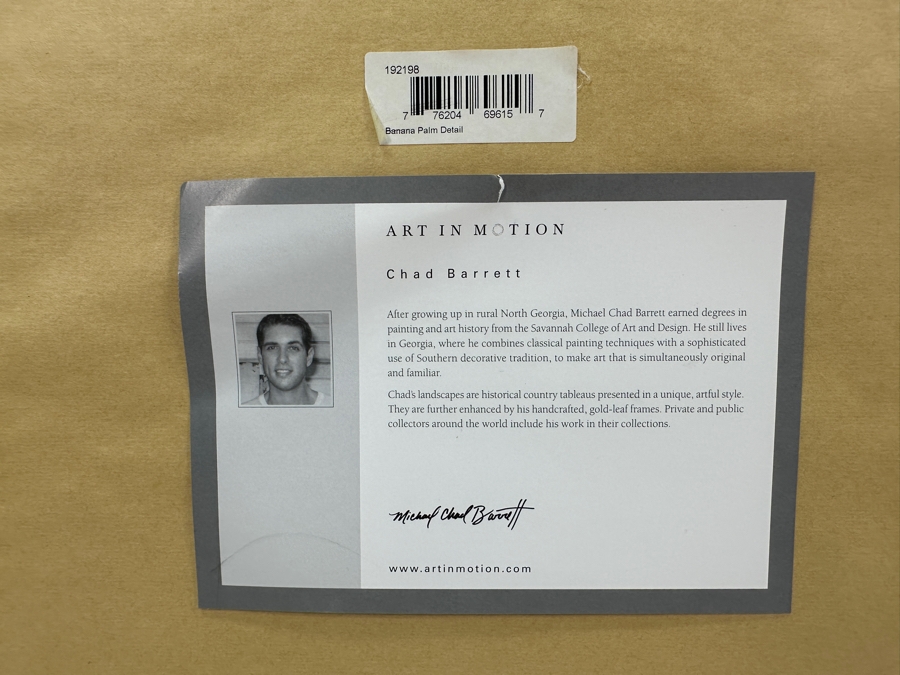 Pair Of Chad Barrett Art In Motion Palm Tree Prints Framed 12.5W X 15H [Photo 5]