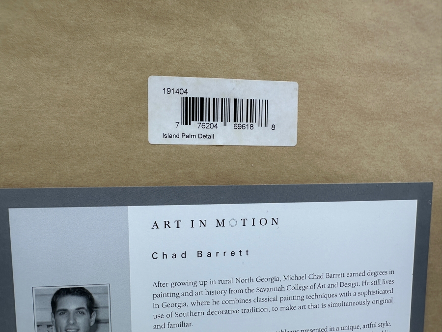 Pair Of Chad Barrett Art In Motion Palm Tree Prints Framed 12.5W X 15H [Photo 7]