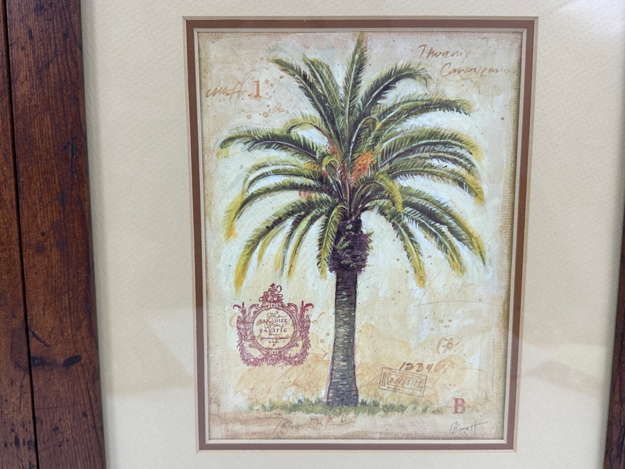 Pair Of Chad Barrett Art In Motion Palm Tree Prints Framed 12.5W X 15H [Photo 3]