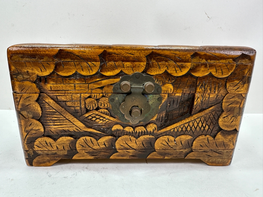 Vintage Hand Carved Chinese Box 8'W X 4'D X 4.25'H [Photo 3]