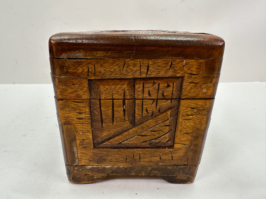 Vintage Hand Carved Chinese Box 8'W X 4'D X 4.25'H [Photo 5]