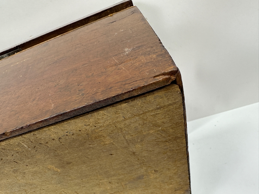 Vintage Wooden Box with Star Inlay Lockable No Key 12' x 5.5' [Photo 11]