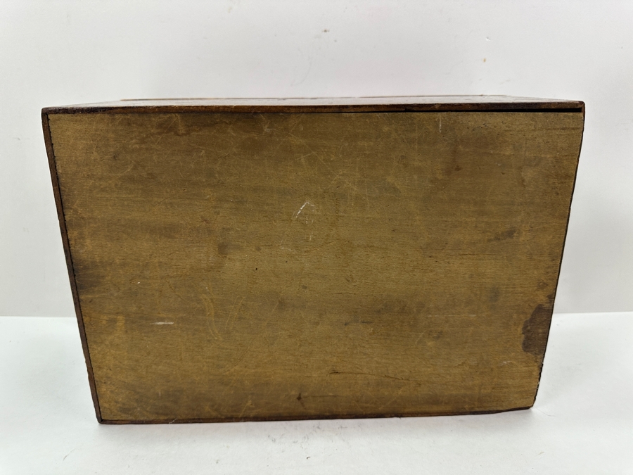 Vintage Wooden Box with Star Inlay Lockable No Key 12' x 5.5' [Photo 10]