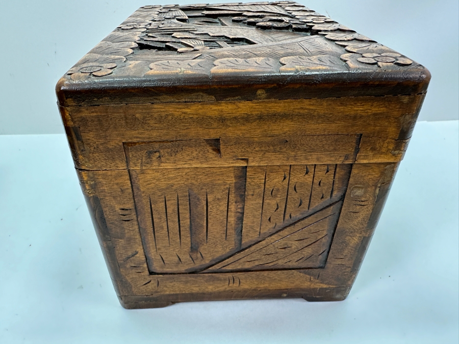 Vintage Hand Carved Chinese Box 12'W X 7.5'D X 7.5'H [Photo 7]