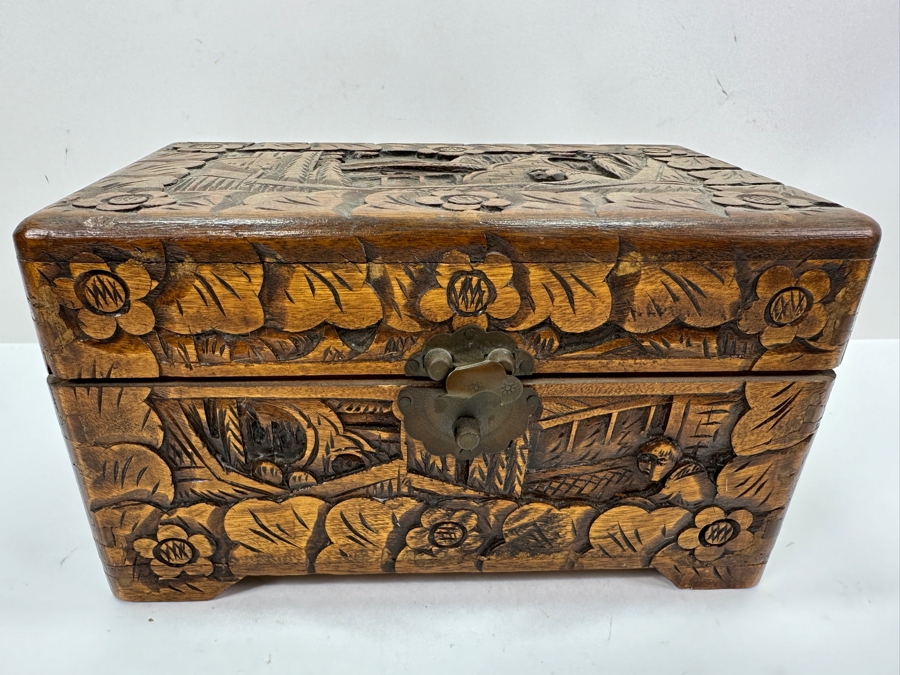 Vintage Hand Carved Chinese Box 10'W X 6'D X 5.5'H [Photo 2]