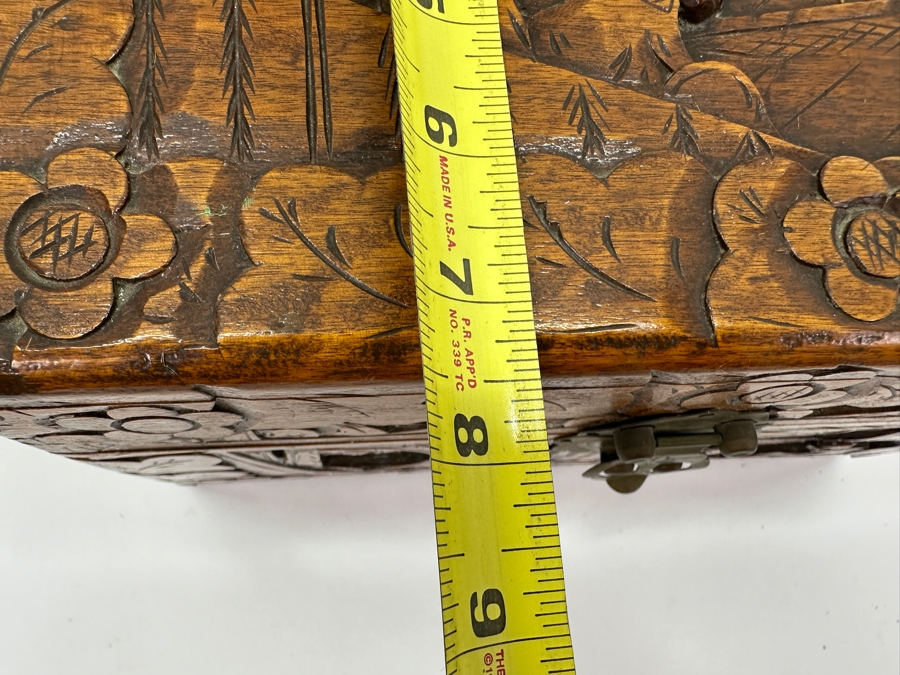 Vintage Hand Carved Chinese Box 12'W X 7.5'D X 7.25'H [Photo 9]