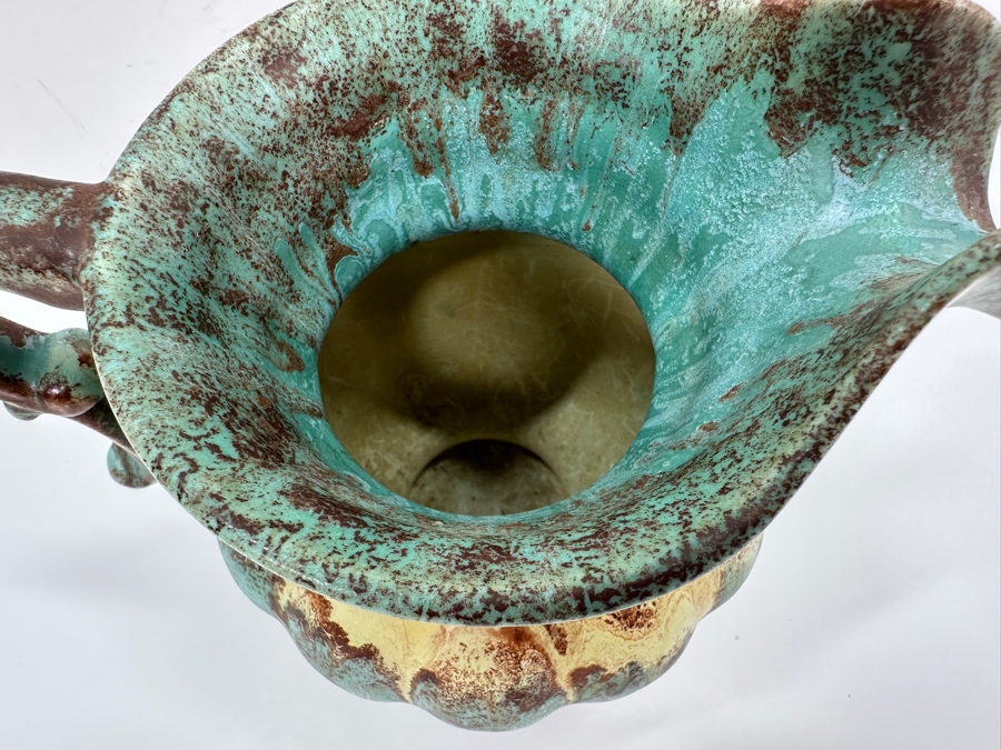 Vintage Belgium Hand Painted Glazed Pitcher 7.5'H [Photo 5]