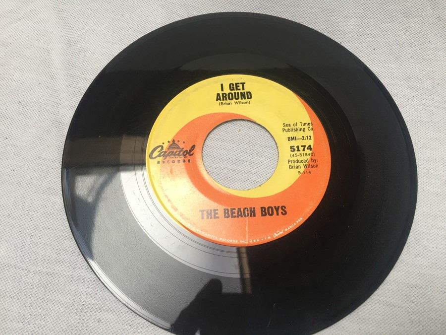 45 Vinyl Record Capital The Beach Boys 5174 I Get Around / Don't Worry Baby