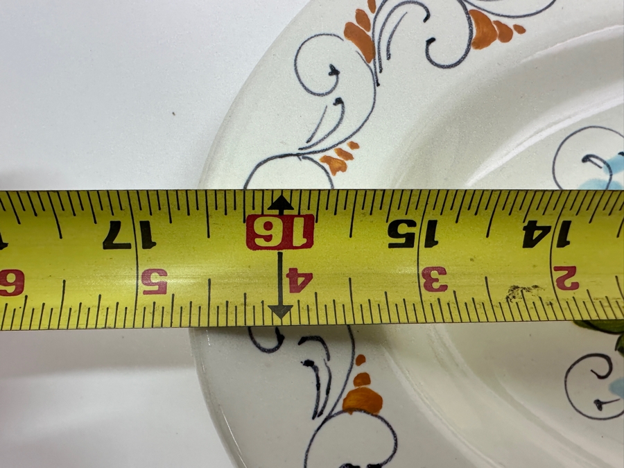Set of (4) Chironi Casartonio Hand Painted Italian Plates & Oval Platter 16.5' W [Photo 6]