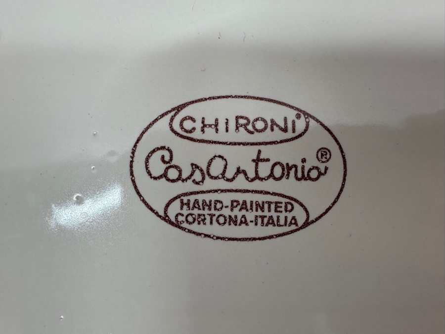 Set of (4) Chironi Casartonio Hand Painted Italian Plates & Oval Platter 16.5' W [Photo 5]