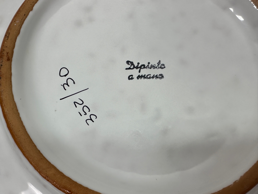 Pair Of Hand Painted Italian Bowls With Handles  13' W & 8.5' W [Photo 7]