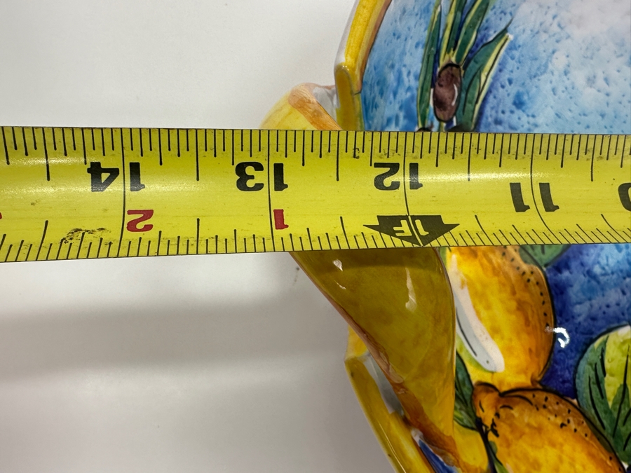 Pair Of Hand Painted Italian Bowls With Handles  13' W & 8.5' W [Photo 9]