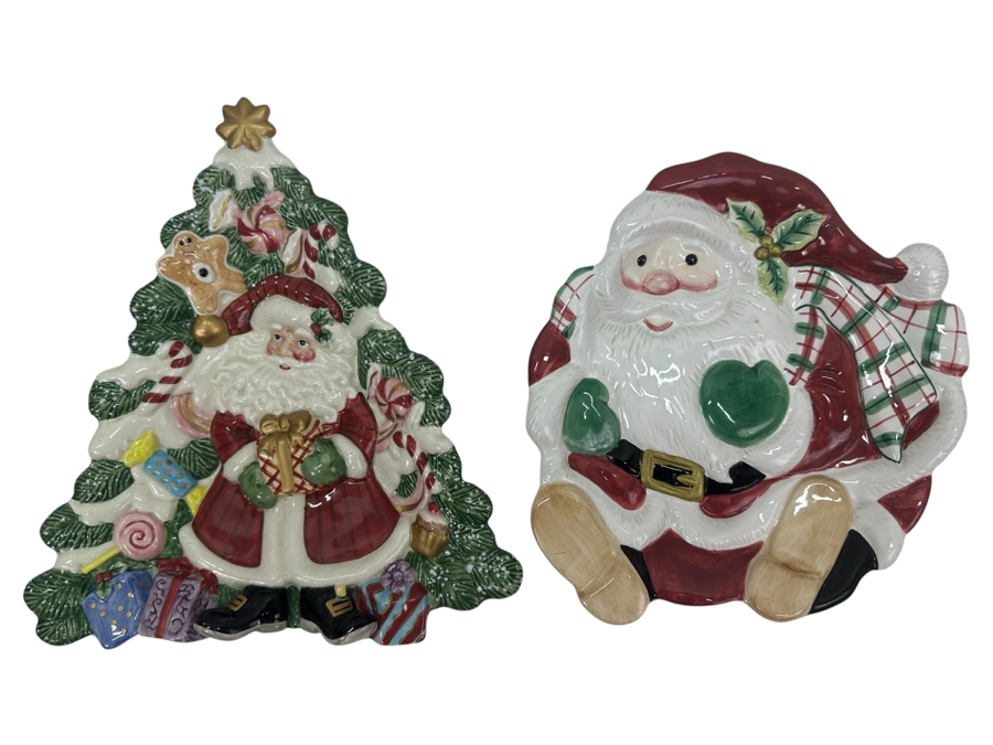 Fritz and Floyd Christmas Platter/Cookie Plates 8.5' W
