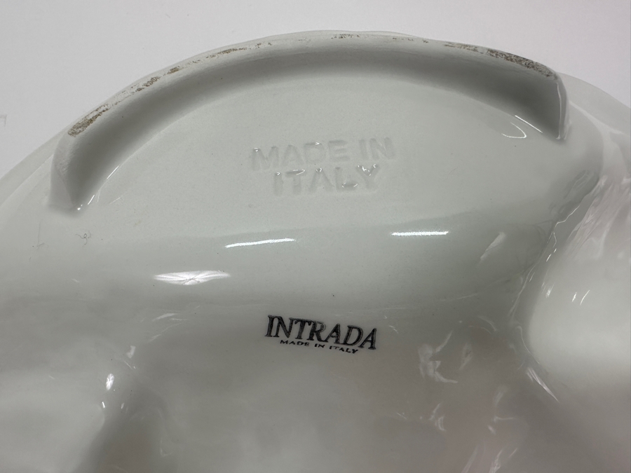 White Ceramic Seashell Divided Serving Dish By Intrada Made In Italy 14.5' W [Photo 5]