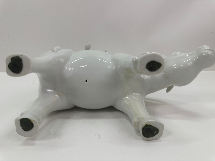Vintage Chinese White Porcelain Boy on Water Buffalo Figurine 12'W x 5'D X 10'H [Photo 6]