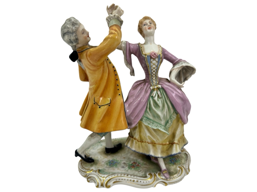 Vintage Hand Painted Italian Capodimonte Porcelain Figurine 8.5'H