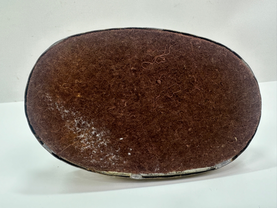 Vintage Hand Painted Porcelian Figurine On Brass Base 6W X 6.5H [Photo 5]