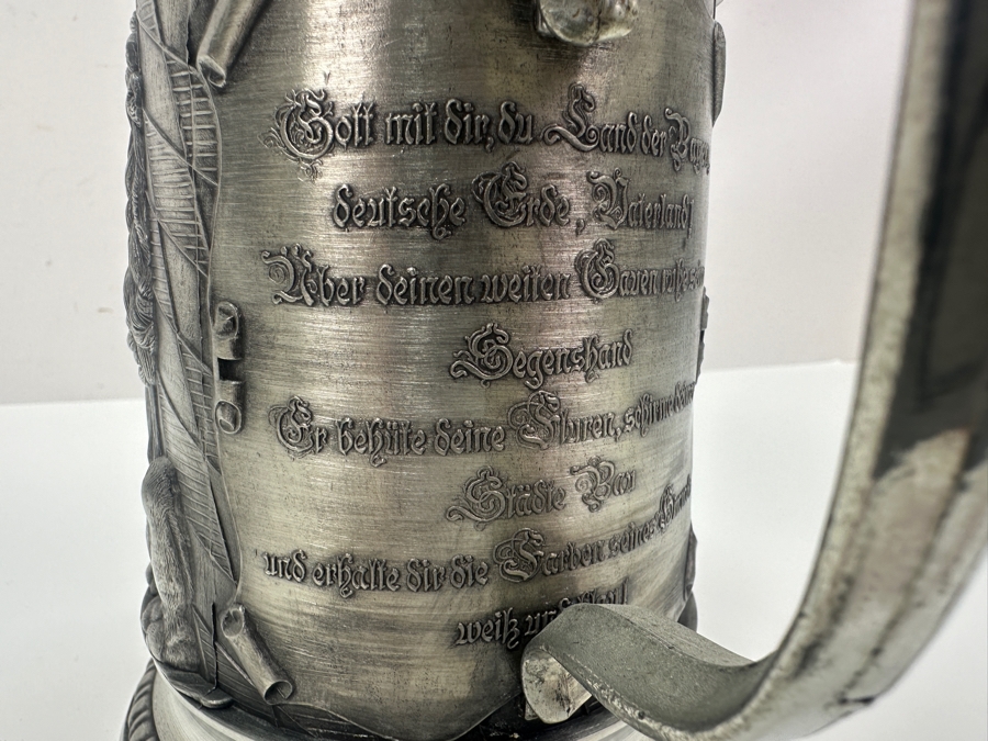 Vintage German Pewter Beer Stein 8.5' H [Photo 6]