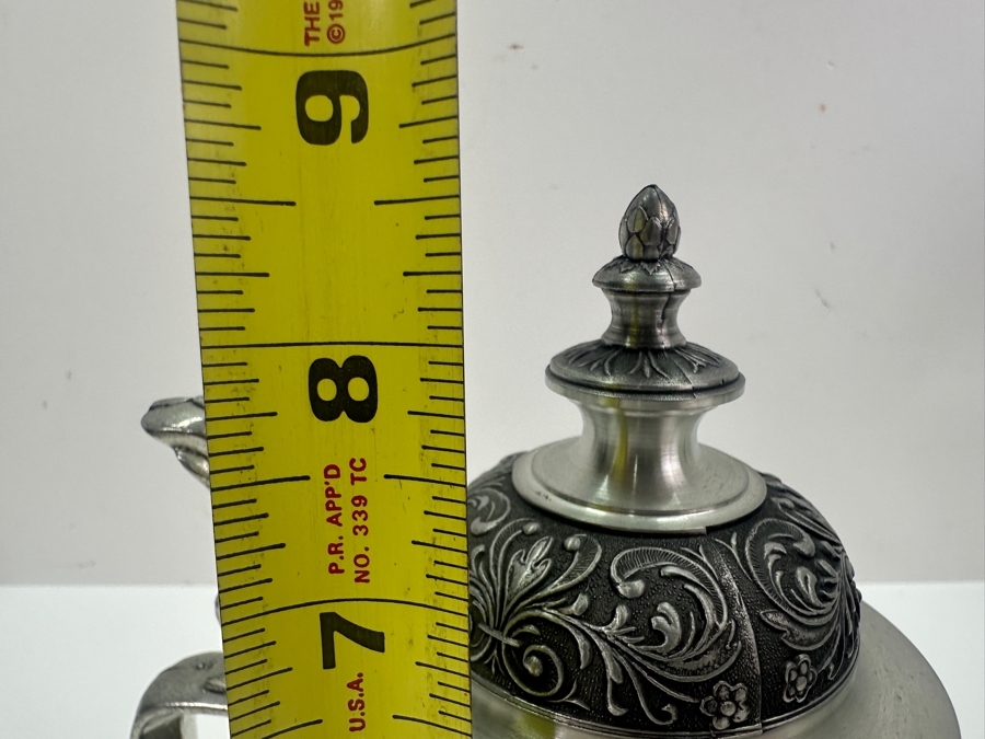 Vintage German Pewter Beer Stein 8.5' H [Photo 9]