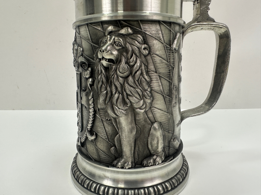 Vintage German Pewter Beer Stein 8.5' H [Photo 2]