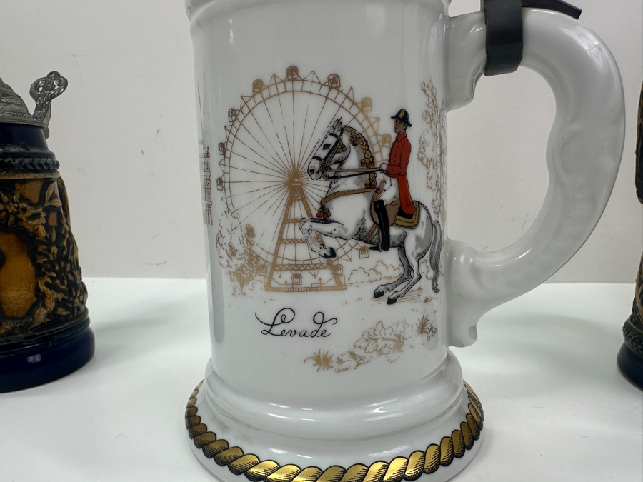 (5) Vintage German Beer Steins: Kaiser, Gerz, One Limited Edition Stein & More 6'H To 9.5'H [Photo 15]