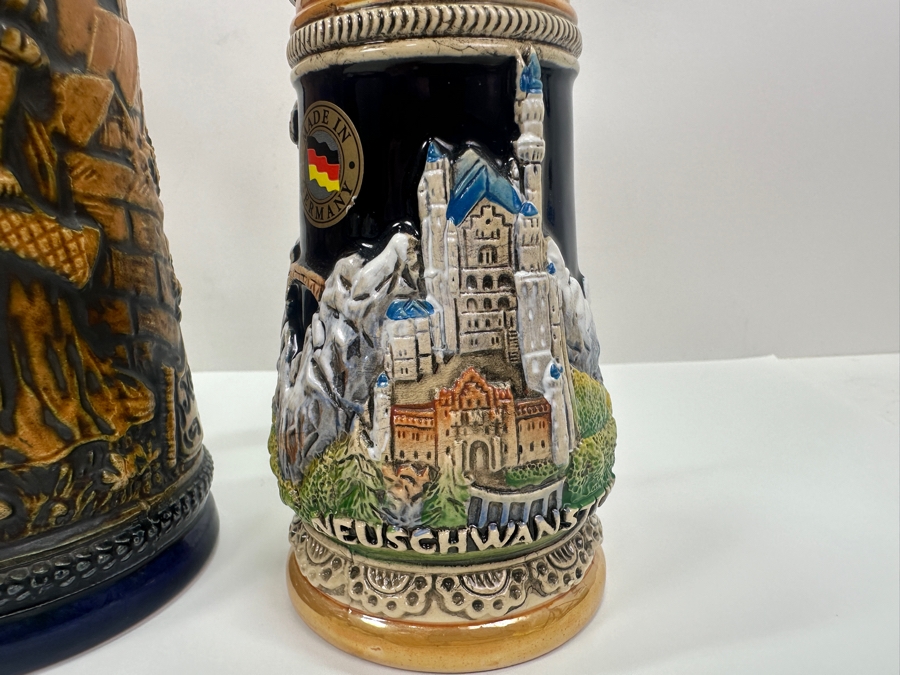 (5) Vintage German Beer Steins: Kaiser, Gerz, One Limited Edition Stein & More 6'H To 9.5'H [Photo 5]