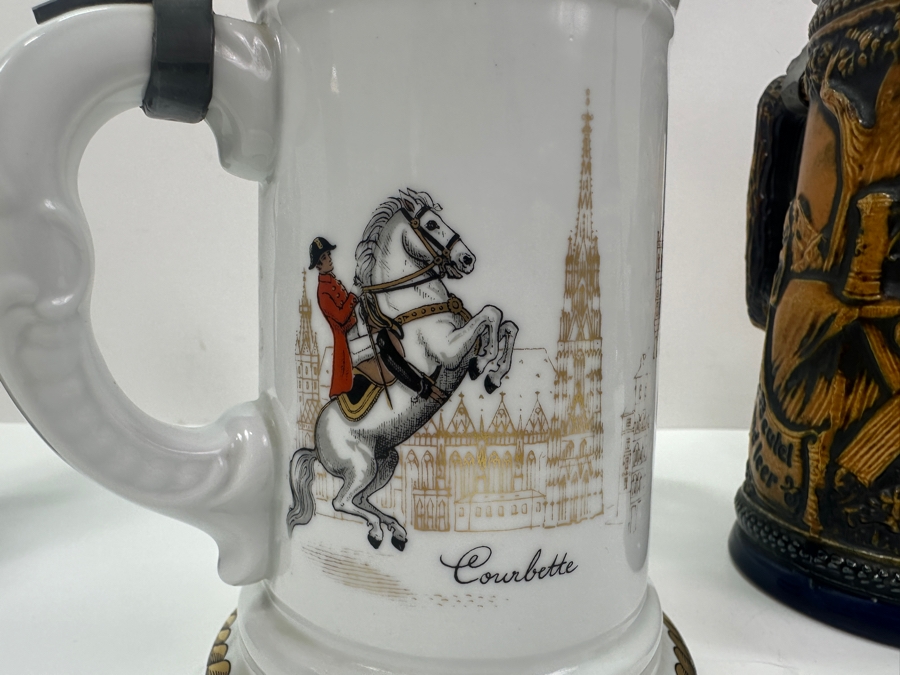(5) Vintage German Beer Steins: Kaiser, Gerz, One Limited Edition Stein & More 6'H To 9.5'H [Photo 16]