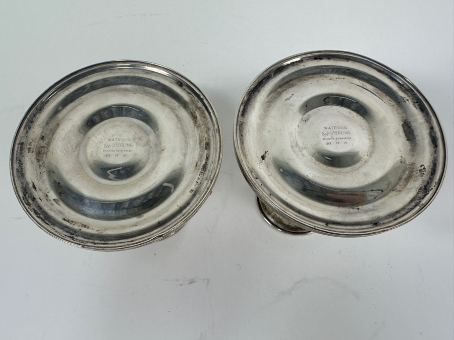 Pair Of Weighted Sterling Silver Candle Holders By Watrous 3.25'H [Photo 4]