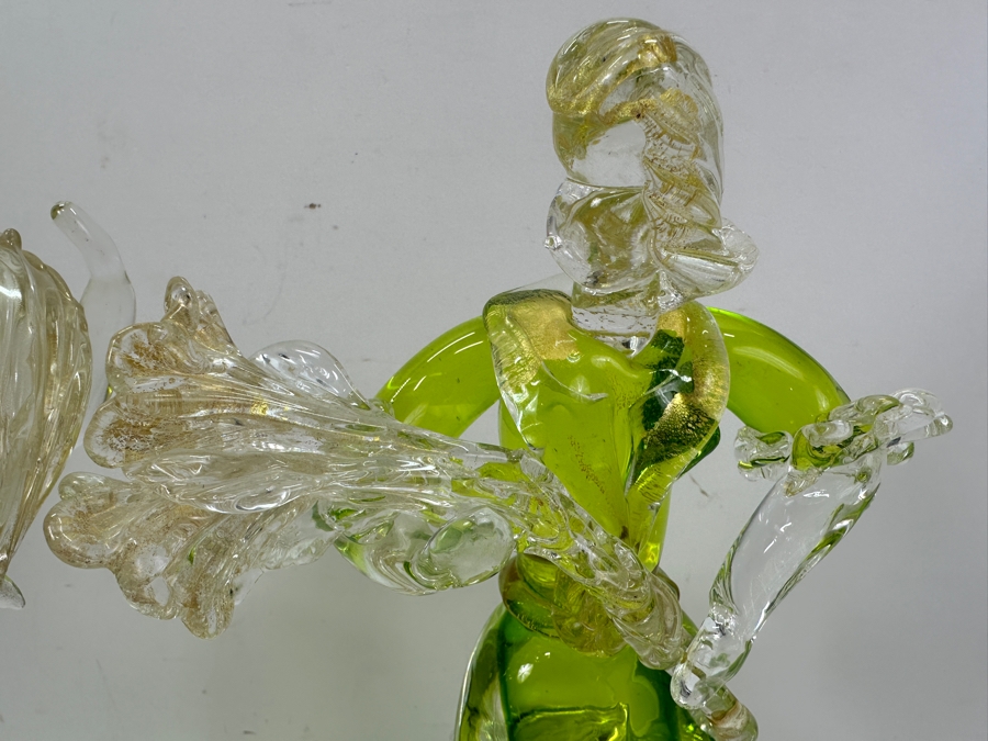 Vintage 1968 Pair Of Signed Gino Fort Murano Glass Sculptures Of A Man And Woman 12'H [Photo 5]