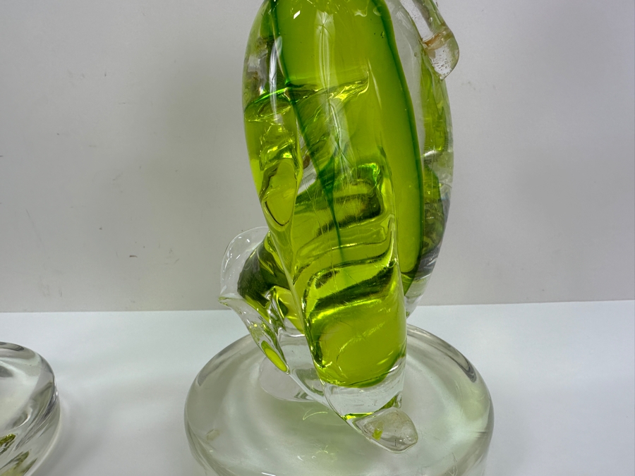 Vintage 1968 Pair Of Signed Gino Fort Murano Glass Sculptures Of A Man And Woman 12'H [Photo 6]