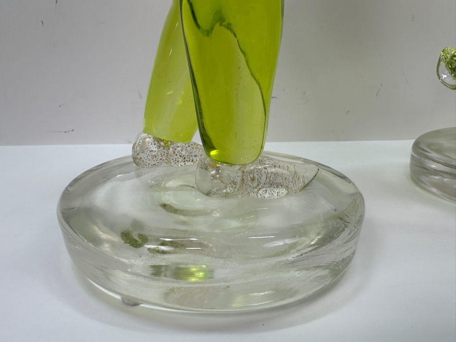 Vintage 1968 Pair Of Signed Gino Fort Murano Glass Sculptures Of A Man And Woman 12'H [Photo 10]