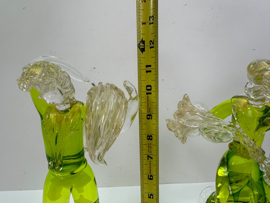 Vintage 1968 Pair Of Signed Gino Fort Murano Glass Sculptures Of A Man And Woman 12'H [Photo 23]