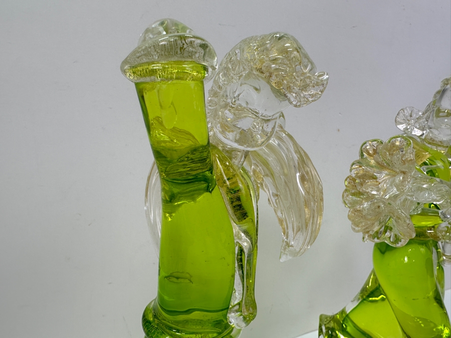 Vintage 1968 Pair Of Signed Gino Fort Murano Glass Sculptures Of A Man And Woman 12'H [Photo 8]